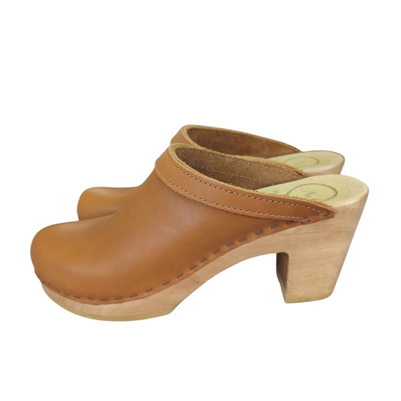 No. 6 Store Old School Clog on High Heel in Bourbon 39 - Picture 3 of 10